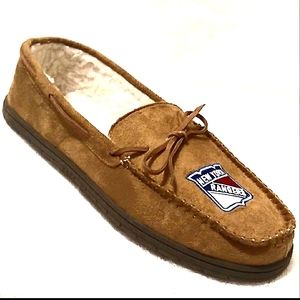 NWOB NHL Forever Collectibles New York Rangers Moccasin Slippers